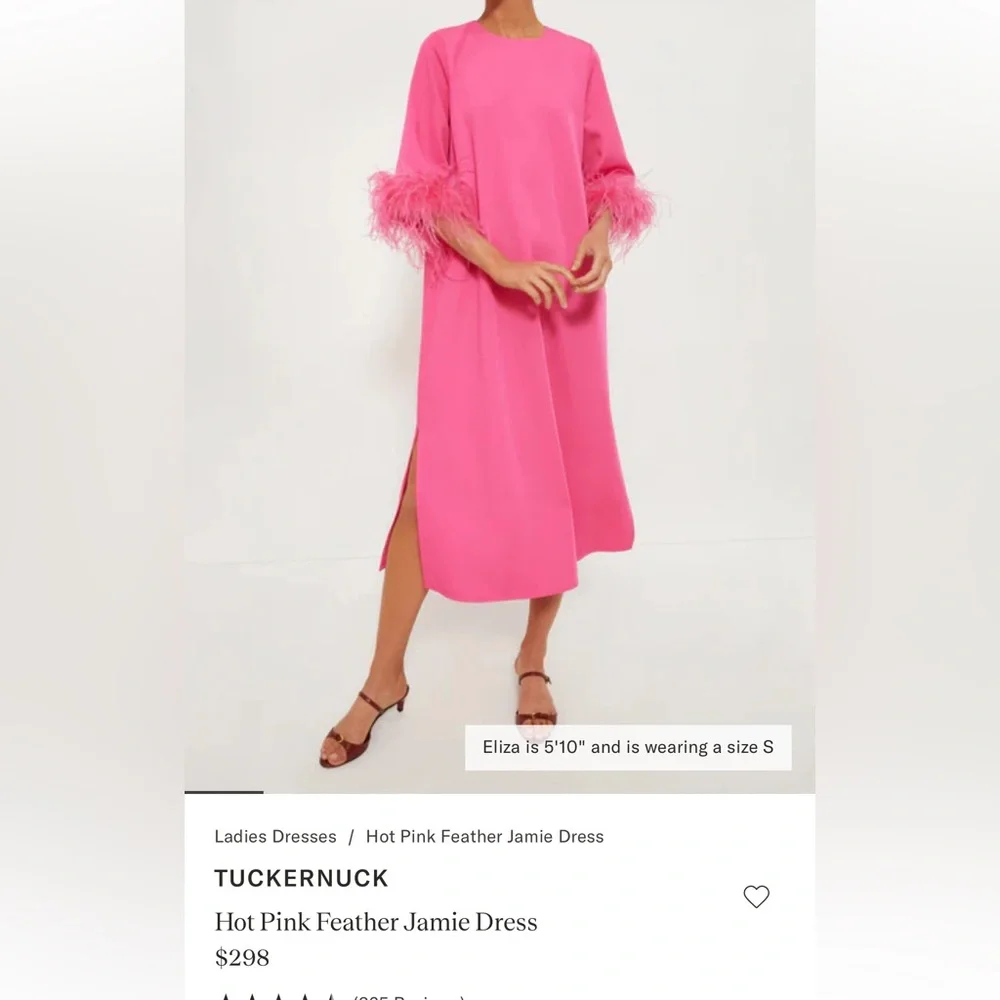 Tuckernuck Pink Dress with Feathered Sleeves
This dress was altered see last pic - Picture 5 of 6